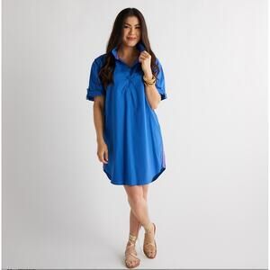 NEW CARYN LAWN jackie mini dress in royal